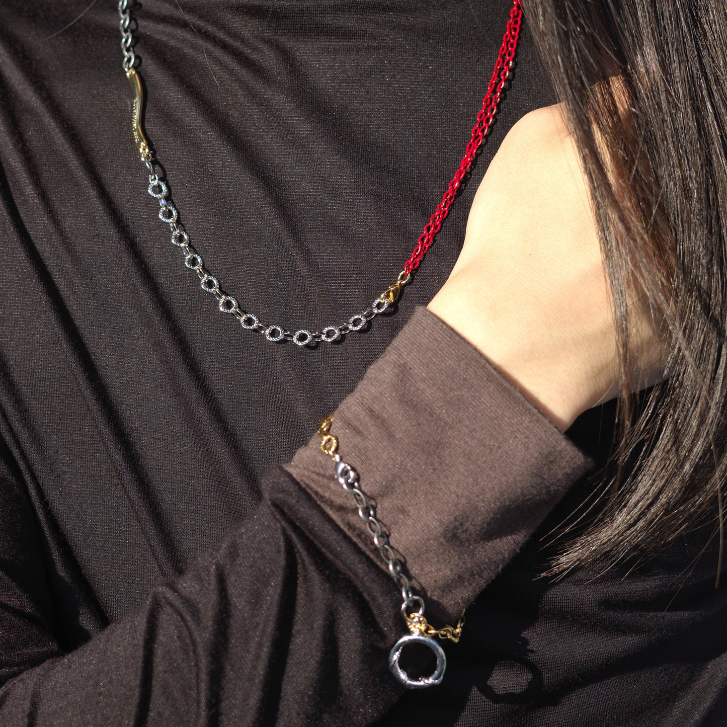 Patchwork Chain マルチウェイロングネックレス