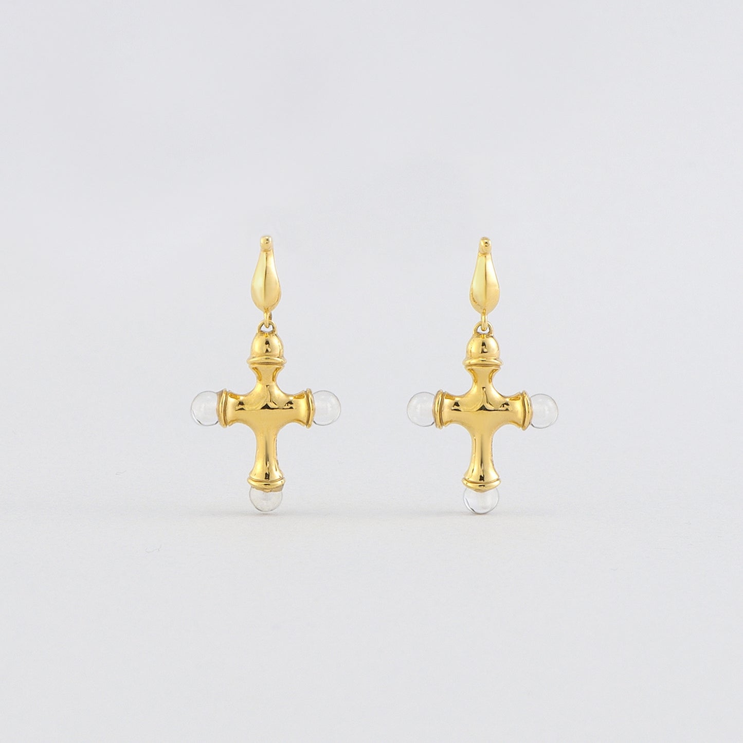 Cross クォーツ ピアス