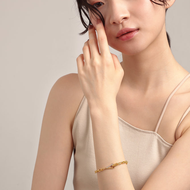 PRISM ロゴクラスプ ブレスレット(M)