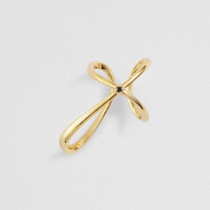 KALENDAE【MARCH】クロス イヤーカフリング