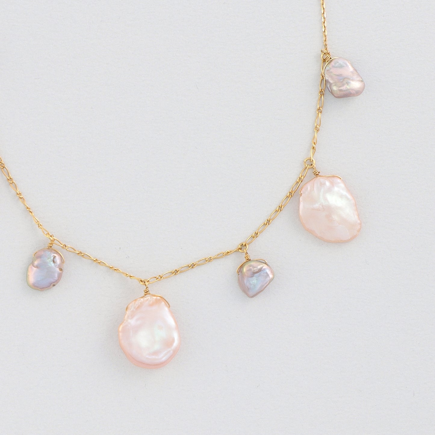 Rose ペタルパール スライドネックレス