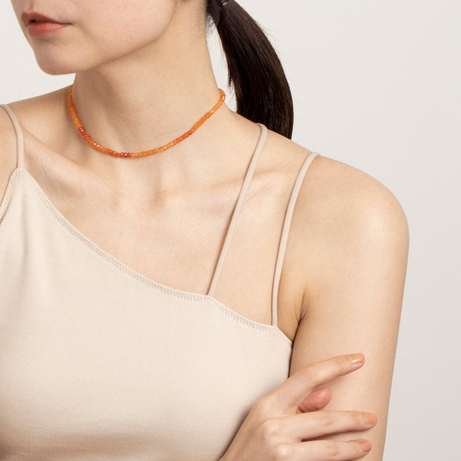 Rose カーネリアン スライドネックレス