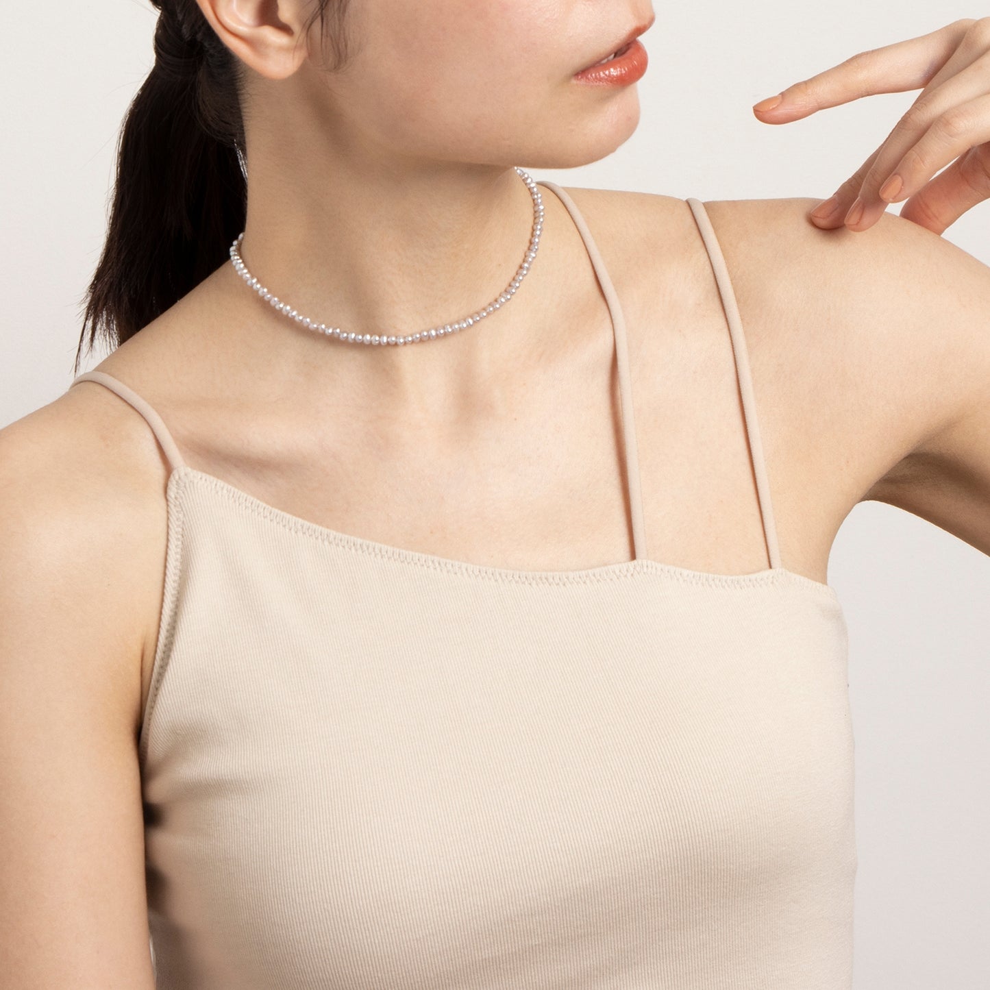 Rose ミニパール スライドネックレス