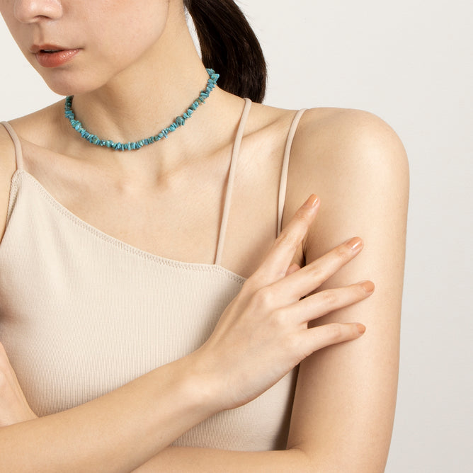 Rose ターコイズ スライドネックレス