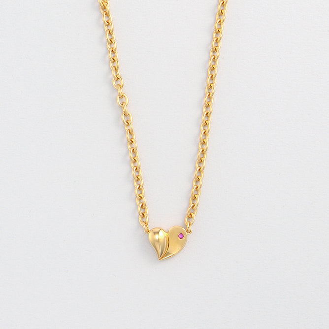 Element -AQUA- ハートモチーフ マグネットクラスプネックレス