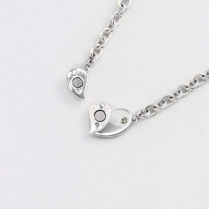 Element -AQUA- ハートモチーフ マグネットクラスプネックレス